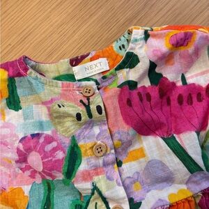 Next Multicolor Floral Cotton Dress 3-6M